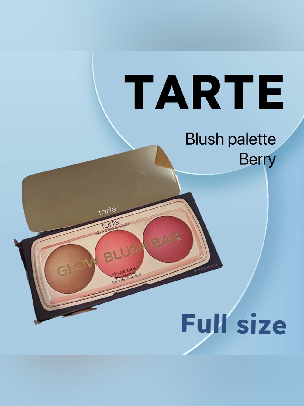 ⚡️🇺🇸📦🆕NIB TARTE | FULL | Berry Glow blush bar palette*